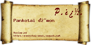 Pankotai Ámon névjegykártya